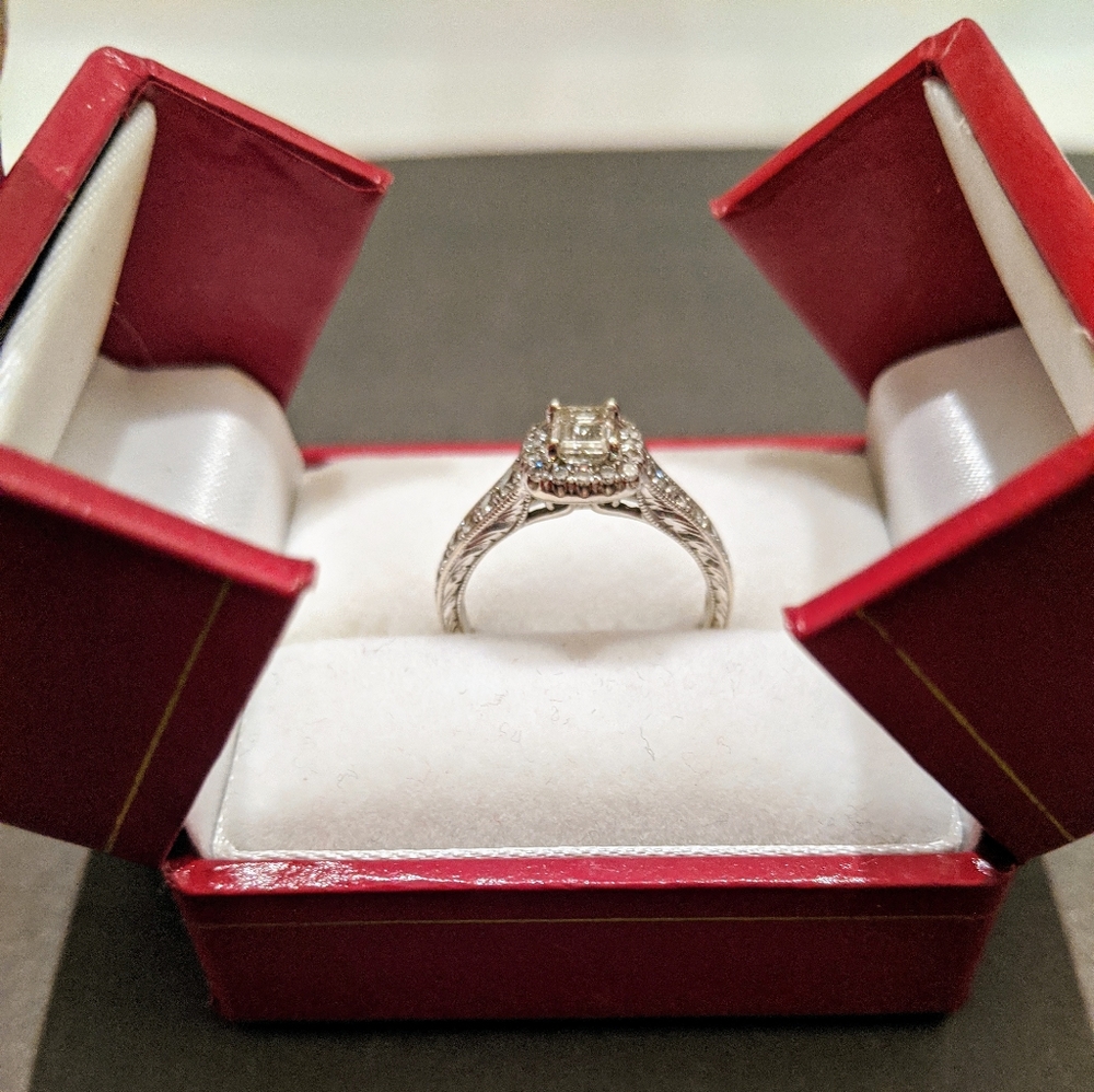 1/2ct Emerald Cut Ring - image 5